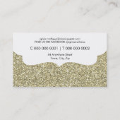 parties scintillant design carte de visite brillan (Dos)