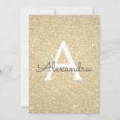 Parties scintillant d'étincelle d'or Invitation de (Devant)