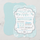 Parties scintillant d'hiver Snowflake Invitations (Devant / Derrière)