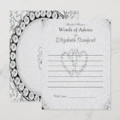 Parties scintillant diamant | Carte Fête des marié (Devant / Derrière)