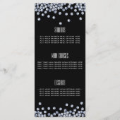 Parties scintillant Diamond Menu Réception Mariage (Dos)