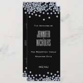 Parties scintillant Diamond Menu Réception Mariage (Devant / Derrière)