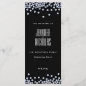 Parties scintillant Diamond Menu Réception Mariage (Devant)