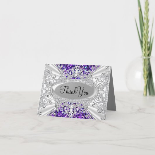 Parties scintillant & Diamond Tiara Purple Carte d (Devant)