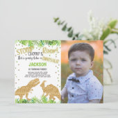 Parties scintillant Dinosaures Invitations d'anniv (Debout devant)