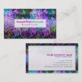 Parties scintillant disco colorée Carte de beauté (Devant / Derrière)