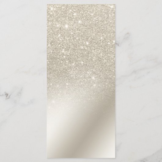 parties scintillant d'ivoire perlé - menu en papie (Dos)