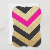 Parties scintillant d'or Ananas Luau Invitation de (Dos)