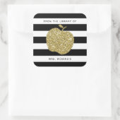 Parties scintillant d'or Apple | Stickers Plaque d (Sac)
