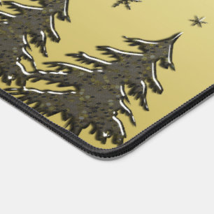 Parties scintillant d'or arbres de Noël, étoiles d