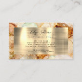 parties scintillant d'or beige carte de visite (Dos)