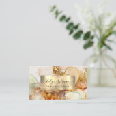 parties scintillant d'or beige carte de visite (Debout devant)