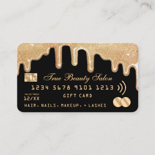 Parties scintillant d'or Black Credit Certificat c (Devant)