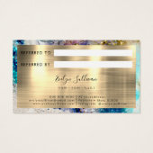 Parties scintillant d'or bleu argent aquarelle Car (Dos)