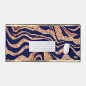 Parties scintillant D'Or Bleu Marine Et Rose Zebra (Clavier et souris)