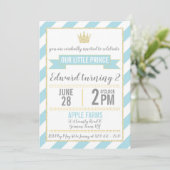 Parties scintillant d'or bleu Prince Invitation d' (Debout devant)