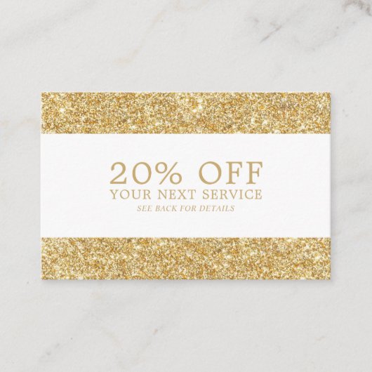 Parties scintillant d'or - bon de réduction (Devant)