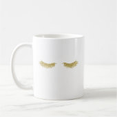 Parties scintillant d'or cils café Mug (Gauche)