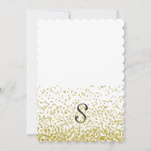 Parties scintillant d'or Confetti Invitations de d (Dos)