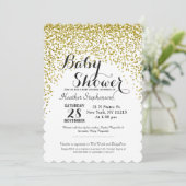 Parties scintillant d'or Confetti Invitations de d (Debout devant)