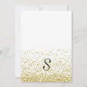 Parties scintillant d'or Confetti Invitations de d (Dos)