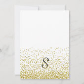 Parties scintillant d'or Confetti Invitations de l (Dos)