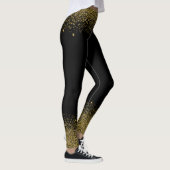 Parties scintillant d'or Confetti Look Leggings (Droite)