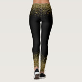 Parties scintillant d'or Confetti Look Leggings (Dos)