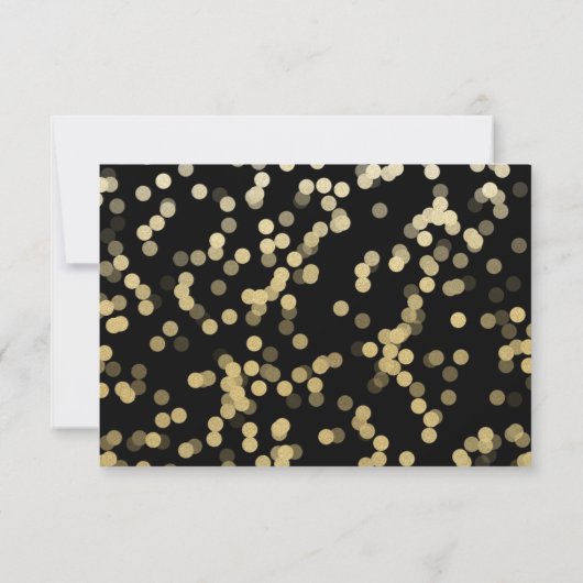 Parties scintillant d'or Confetti Wedding RSVP (Dos)