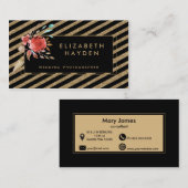 parties scintillant d'or corail turquoise carte de (Devant / Derrière)