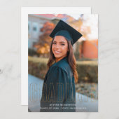 Parties scintillant d'or Diplômé Photo Faire-part  (Devant / Derrière)