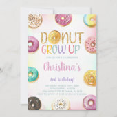 Parties scintillant d'or Donut Invitations d'anniv (Devant)