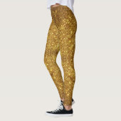 Parties scintillant d'or, effet étincelant Legging (Gauche)