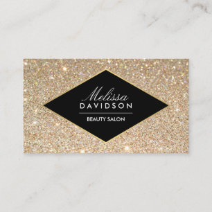 Parties scintillant d'or et Carte de visite de bea