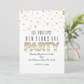 Parties scintillant d'or et Confetti Invitations d (Debout devant)