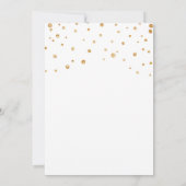 Parties scintillant d'or et Confetti Invitations d (Dos)