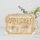 Parties scintillant d'or et diamants Invitation de (Debout devant)