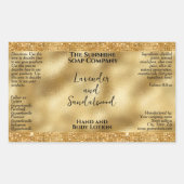 Parties scintillant d'or et Étiquette de bouteille (Devant)