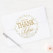 Parties scintillant d'or et Étiquette de Merci d'a (Enveloppe)