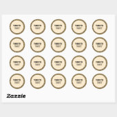 Parties scintillant d'or et Étiquette de Merci de (Feuille)
