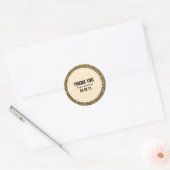 Parties scintillant d'or et Étiquette de Merci de (Enveloppe)