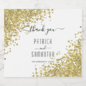 Parties scintillant d'or étincelant Étiquettes bou (Étiquettes simples)