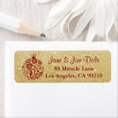 Parties scintillant d'or Étiquette d'hiver de l'or (En situation)