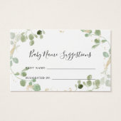 Parties scintillant d'or Eucalyptus Baby Name Sugg (Devant)