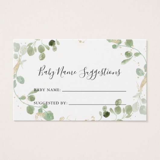 Parties scintillant d'or Eucalyptus Baby Name Sugg (Devant)