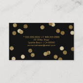 Parties scintillant d'or Faux Confetti Carte de vi (Dos)