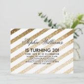 Parties scintillant d'or Faux élégant Invitation d (Debout devant)