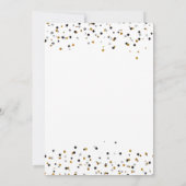 Parties scintillant d'or Faux Invitation du Nouvel (Dos)