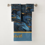 Parties scintillant d'or Faux Marble Art moderne E (En situation)