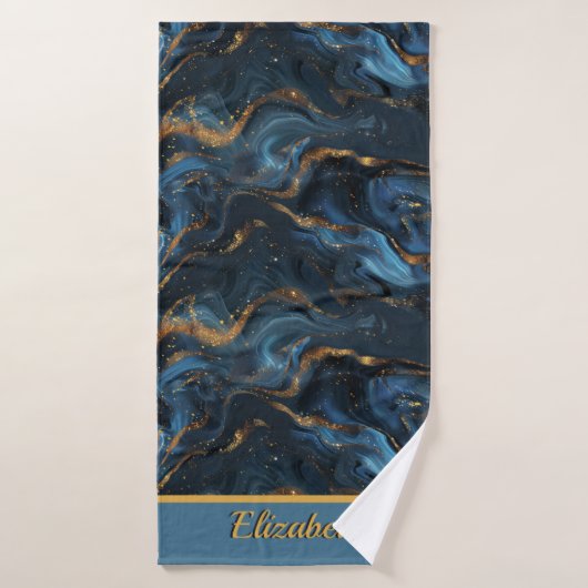 Parties scintillant d'or Faux Marble Art moderne E (Serviette de bain)